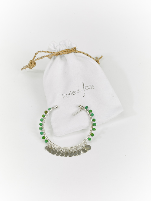 Bracelet En Argent Massif Et Malachite - Poids Environ 50g, Bijou Occasion Lourd