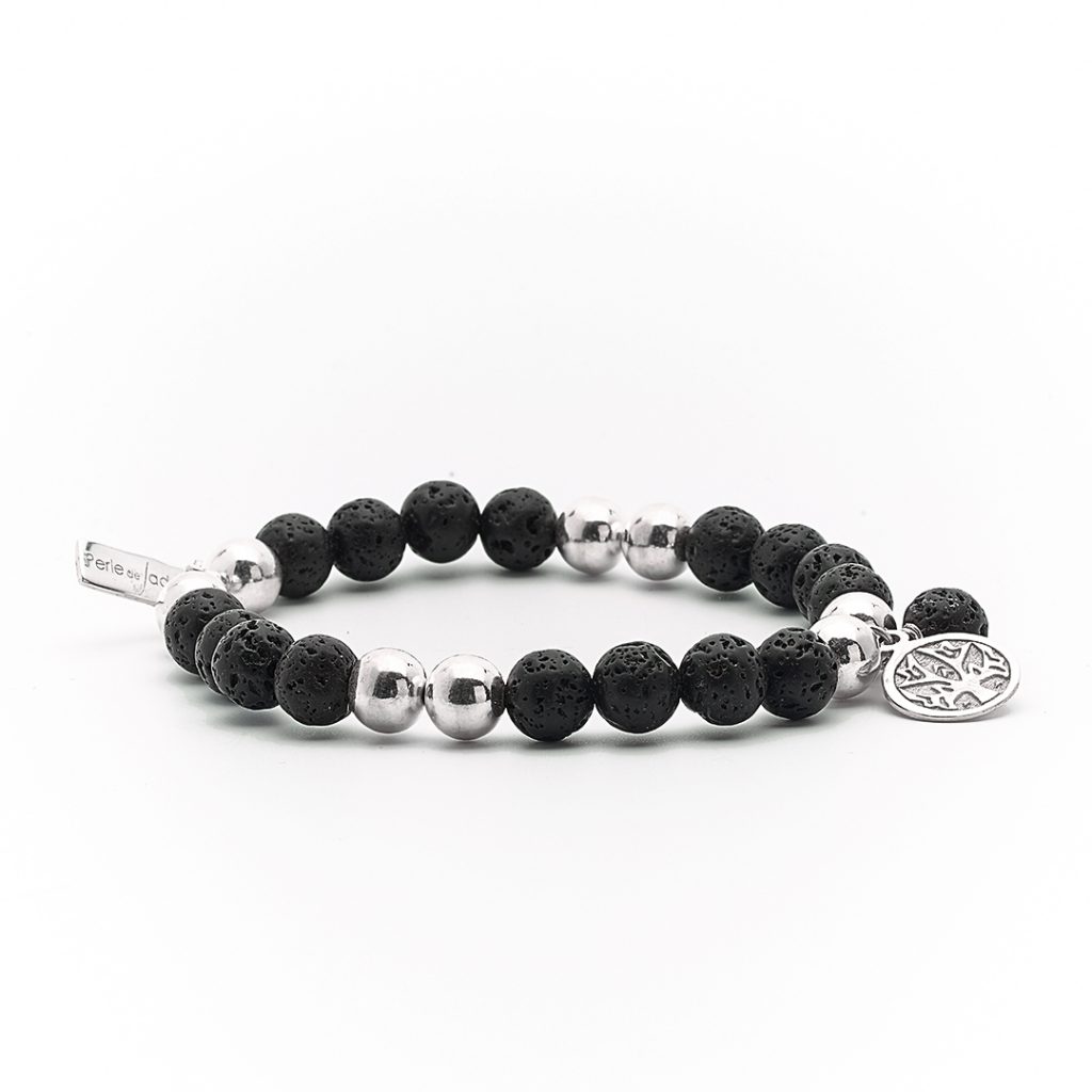 Bague Argent Massif Avec Perle Noire Mobile - Taille 51 - Occasion, Style Sobre Et élégant