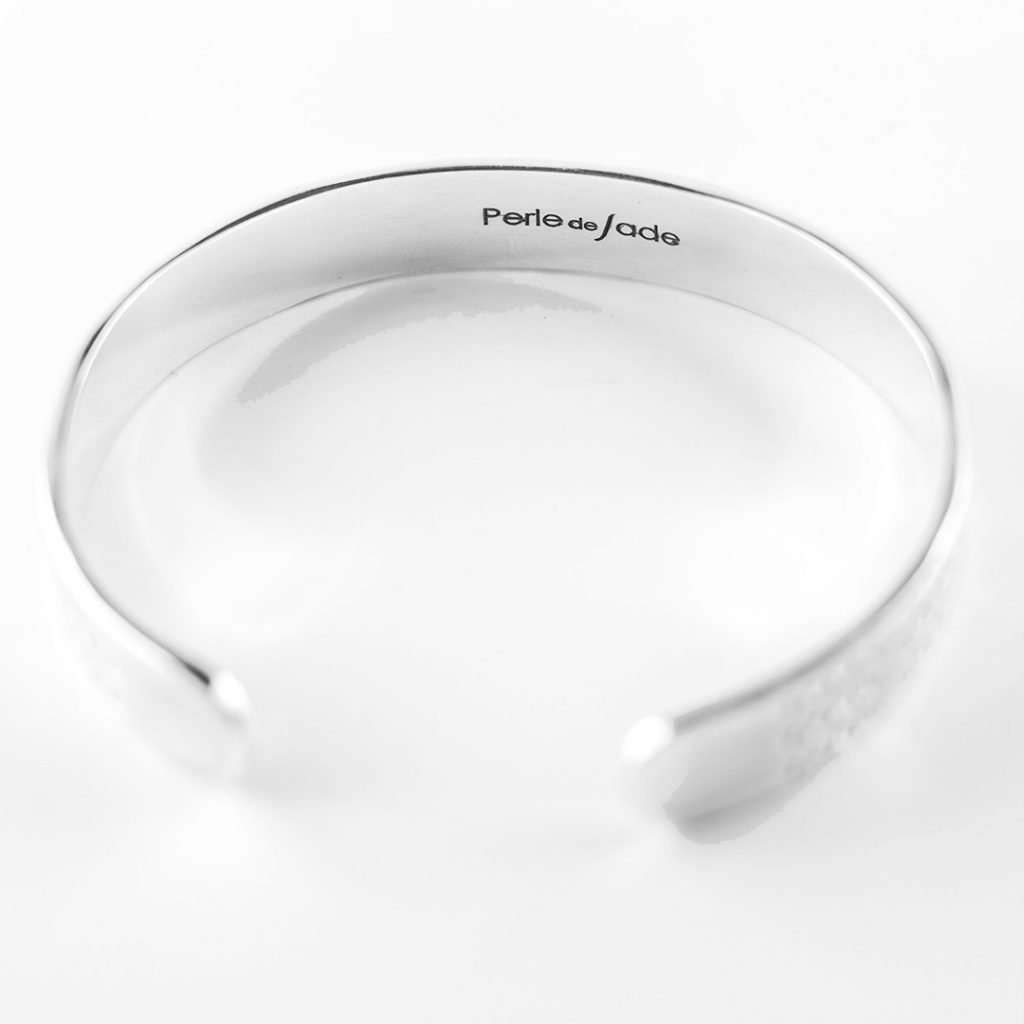 Bracelet Jonc Argent 925 Grav Lost Track Of Time Perle De Jade Bracelet Jonc Argent 925 Grav Lost Track Of Time Perle De Jade
